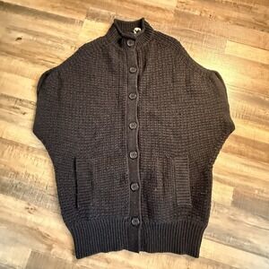 Vince Women's Charcoal Gray Sleeveless Button-Up Sweater, Size S Cashmere/wool